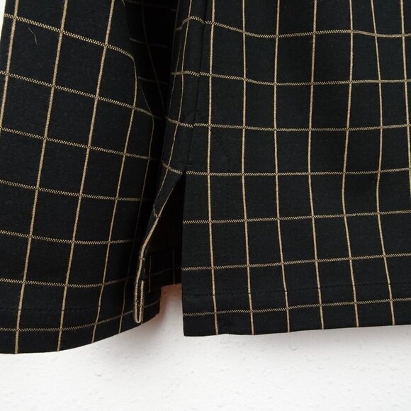 J. Jill Windowpane Top Women's Petite Size PXS Black Tan Windowpane Ponte - Picture 4 of 7